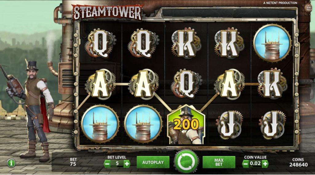 screenshot Steamtower video slot
