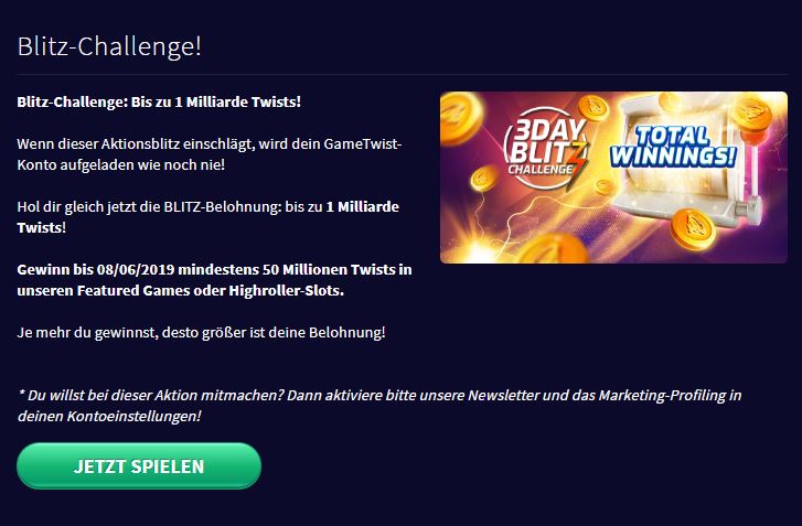 gametwist promotionen